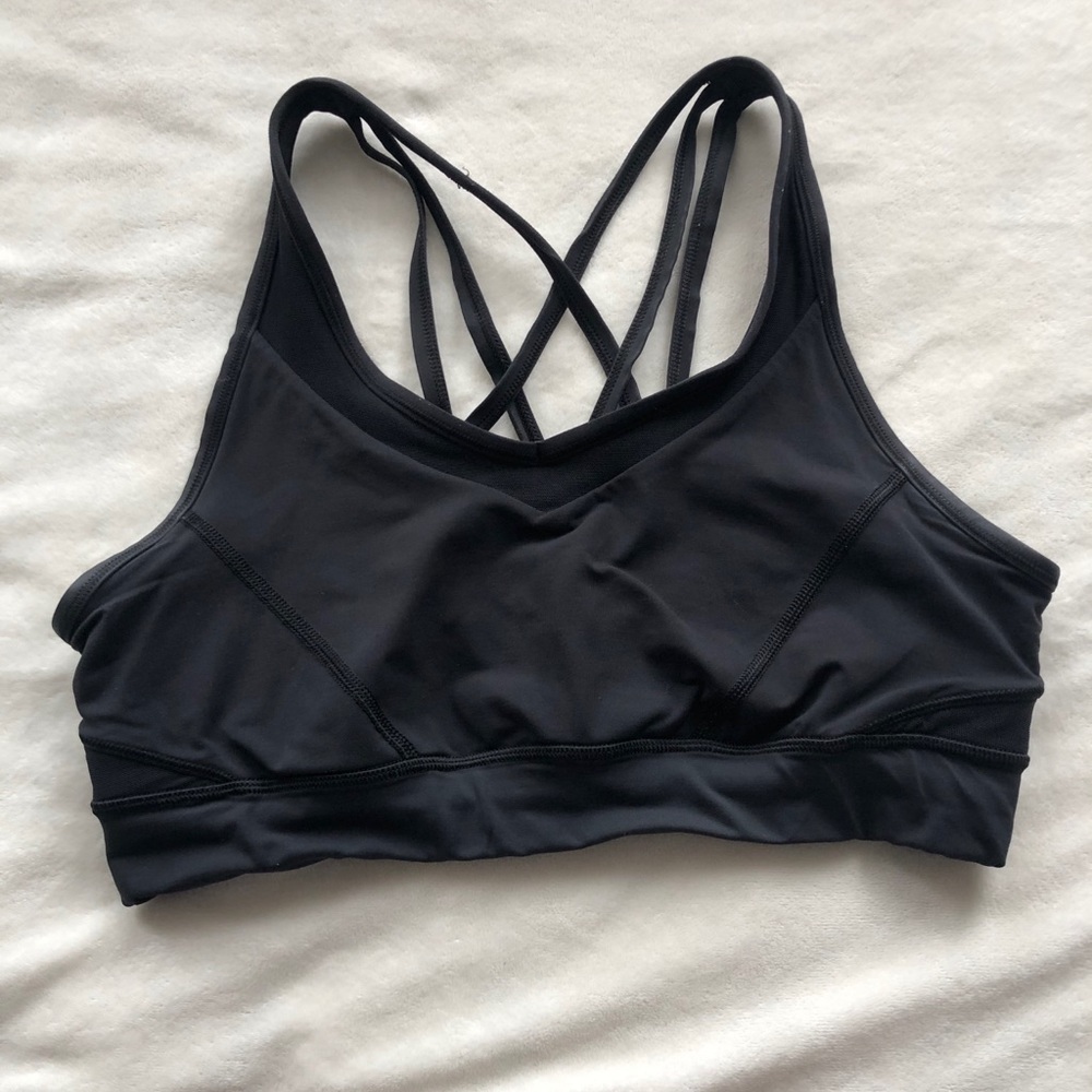 Lily lemon Black Sports Bra